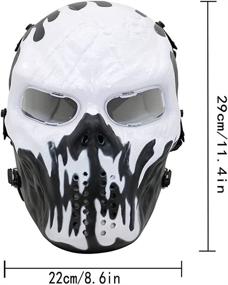 img 3 attached to 🎭 PuddingStation Full Face Airsoft Mask: The Ultimate Gear for Masquerade Halloween Cosplay, Movie Props, and Outdoor Adventures!