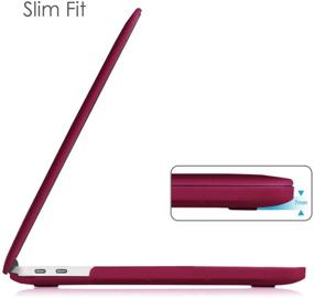 img 2 attached to 🔴 Fintie Protective Snap On Hard Shell Cover for MacBook Pro 13 Inch (2019 2018 2017 2016 Release) - A2159 A1989 A1706 A1708 with/Without Touch Bar and Touch ID - Burgundy