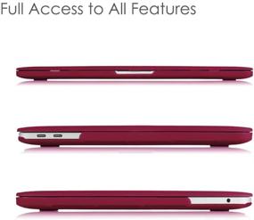 img 1 attached to 🔴 Fintie Protective Snap On Hard Shell Cover for MacBook Pro 13 Inch (2019 2018 2017 2016 Release) - A2159 A1989 A1706 A1708 with/Without Touch Bar and Touch ID - Burgundy