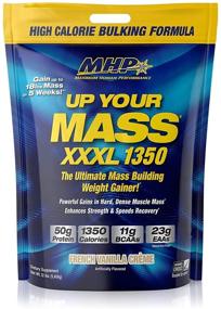 img 4 attached to 🏋️ MHP UYM XXXL 1350 Mass Gainer: Superior Muscle Mass Gains, 50g Protein, High Calories, 11g BCAAs, French Vanilla Creme - 16 Servings