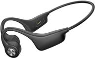 🎧 smalody bone conduction headphones - lightweight wireless open-ear headset: perfect for workouts and running, sweat resistant, built-in mic earbud headphones in stylish black logo