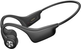 img 4 attached to 🎧 Smalody Bone Conduction Headphones - Lightweight Wireless Open-Ear Headset: Perfect for Workouts and Running, Sweat Resistant, Built-in Mic Earbud Headphones in Stylish Black