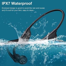 img 2 attached to 🎧 Smalody Bone Conduction Headphones - Lightweight Wireless Open-Ear Headset: Perfect for Workouts and Running, Sweat Resistant, Built-in Mic Earbud Headphones in Stylish Black