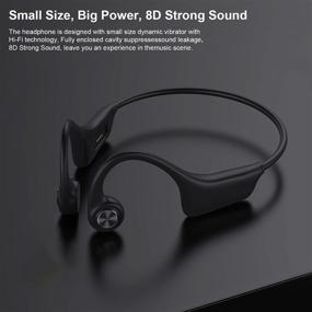 img 3 attached to 🎧 Smalody Bone Conduction Headphones - Lightweight Wireless Open-Ear Headset: Perfect for Workouts and Running, Sweat Resistant, Built-in Mic Earbud Headphones in Stylish Black