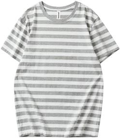 img 4 attached to Syrirotus Essential Henley Stripes T Shirt: Stylish Men's Clothing in Shirts