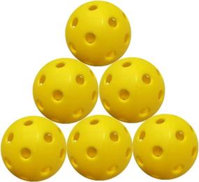 img 4 attached to AYYKALLJ Outdoor Pickleball Set with 40 Holes Pickleballs - 6 Pack, Yellow Balls for Maximum Durability, Bounce, and Precision Flight