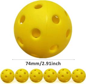 img 2 attached to AYYKALLJ Outdoor Pickleball Set with 40 Holes Pickleballs - 6 Pack, Yellow Balls for Maximum Durability, Bounce, and Precision Flight