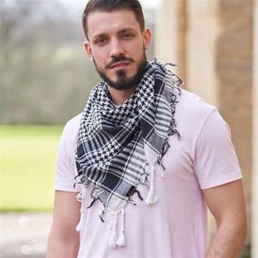 img 3 attached to 🧣 Enhance Your Style and Protection with Lovarzi Tactical Desert Scarf Shemagh - The Ultimate Men's Accessory