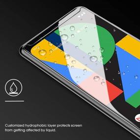 img 1 attached to 📱 OMOTON [4 штуки] Защитное стекло для экрана Google Pixel 4 - закаленное стекло с рамкой выравнивания, устойчивое к царапинам, максимальная защита дисплея