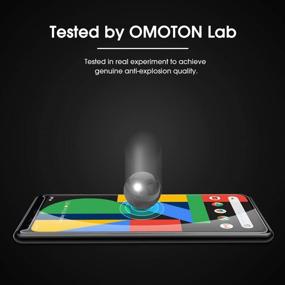 img 3 attached to 📱 OMOTON [4 штуки] Защитное стекло для экрана Google Pixel 4 - закаленное стекло с рамкой выравнивания, устойчивое к царапинам, максимальная защита дисплея