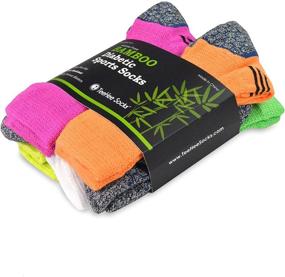 img 3 attached to 🧦 Viscose from Bamboo TeeHee Diabetic Cushion Crew Socks for Women and Men - Multipack