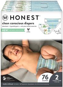 img 3 attached to 🐢 The Honest Company, Club Box, Size 2 Diapers, Turtle Time + Dots & Dashes, 76 Count (Packaging + Print May Vary) - Eco-friendly and Safe Choice
