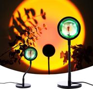 🌅 enhance your ambience with vmifin sunset lamp: 360° rotation, romantic red led sunset projection for bedroom, living room, and photography логотип