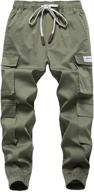 👖 tlaenson elastic boys' clothing jogging bottoms with drawstring for pants logo