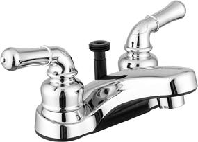 img 3 attached to Dura Faucet Chrome RV Bathroom Faucet with Classical Handles, Shower Hose Diverter Included - DF-PL720C-CP