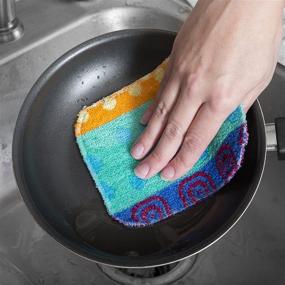 img 3 attached to 🧽 Premium Dish Wash Scrubs – Eco-Friendly Sponge Scour Pads Crafted from 100% Natural Organic Fibers W/Non-Toxic Coat – Gentle on Surfaces – 5” x 6” – Perfect for Kitchen and Bathroom Cleaning (Pack of 2)