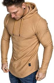 img 4 attached to THWEI Men's Athletic Pullover Sweatshirt T-shirts: Premium Active Clothing for Style and Performance