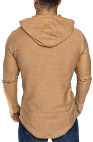 img 2 attached to THWEI Men's Athletic Pullover Sweatshirt T-shirts: Premium Active Clothing for Style and Performance