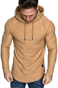 img 3 attached to THWEI Men's Athletic Pullover Sweatshirt T-shirts: Premium Active Clothing for Style and Performance