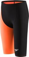 speedo racer jammer contrast black sports & fitness in water sports logo