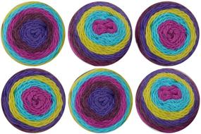 img 4 attached to 🧶 Bernat Pop! Yarn, 6-Pack (Paisley Pop): Vibrant Colors and Superior Quality for All Your Crafting Needs