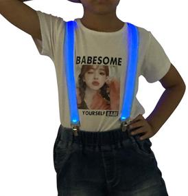 img 4 attached to Glowing Suspenders Novelty Costumes Adults Boys' Accessories