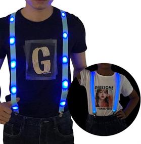 img 3 attached to Светящиеся подтяжки, костюмы для взрослых, дополнения для мальчиков