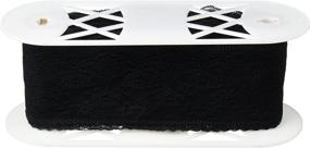 img 1 attached to 🎀 Wright Products Simplicity Flat Pretty Lace in Black, 4" X 12yd: Elegant Craft Supply