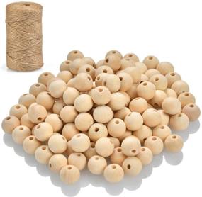 img 4 attached to 🔮 QLOUNI 200pcs 20mm Natural Wooden Beads - Perfect Wood Spacer Beads for DIY Handmade Jewelry Making and More!