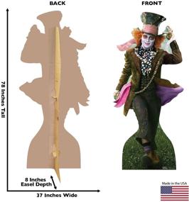 img 3 attached to 🎩 Disney's Alice in Wonderland (2010) Mad Hatter Life Size Cardboard Cutout Standup - Perfect Party Decor!