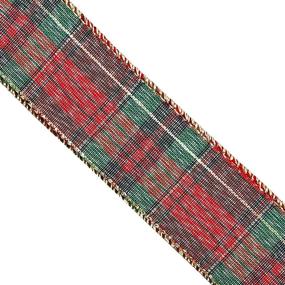 img 2 attached to Montrose Edged Plaid Christmas Ribbon Crafting
