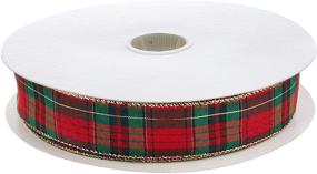 img 1 attached to Montrose Edged Plaid Christmas Ribbon Crafting