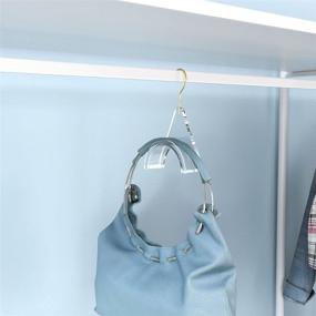 img 2 attached to HIIMIEI Acrylic Handbag Hangers Organizer