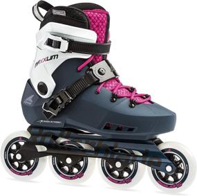 img 4 attached to 🛼 Maxxum Edge 90 Women's Adult Fitness Inline Skate by Rollerblade - Sapphire and Raspberry, Premium Inline Skates