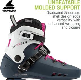 img 1 attached to 🛼 Maxxum Edge 90 Women's Adult Fitness Inline Skate by Rollerblade - Sapphire and Raspberry, Premium Inline Skates