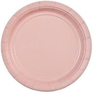 24-count pink 7-inch paper plate by party dimensions logo