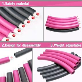 img 1 attached to 🏋️ Raoccuy Exercise Hoop for Adults Jump Rope - Weighted Fitness Hoop, 8-Section Detachable Design - Professional Exercise Hoop for Weight Loss and Core Workout