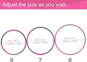 img 2 attached to 🏋️ Raoccuy Exercise Hoop for Adults Jump Rope - Weighted Fitness Hoop, 8-Section Detachable Design - Professional Exercise Hoop for Weight Loss and Core Workout