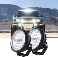 🚗 2pcs 7 inch led offroad round light bar - waterproof 105w fog driving roof pods lamp for jeep suv truck hunters logo