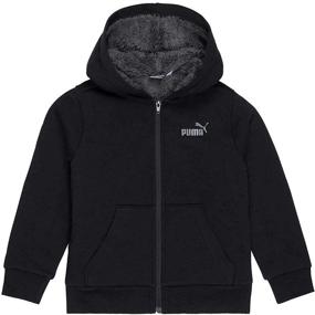 img 1 attached to 🧥 PUMA Boys' Sherpa Hoodie Jacket with Zipper Closure