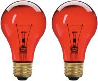 💡 a19 red incandescent light bulb, 60w, e26 medium base, 130v, 2-pack logo