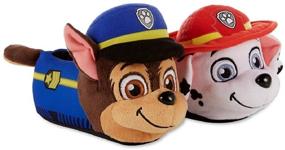 img 3 attached to 🐾 Adorable Nickelodeon Paw Patrol Chase & Marshall Slippers for Boys and Girls