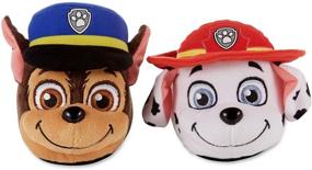 img 2 attached to 🐾 Adorable Nickelodeon Paw Patrol Chase & Marshall Slippers for Boys and Girls