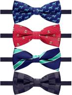 👔 adorable ausky adjustable pre tied bow ties for stylish toddler boys - various accessory options! logo
