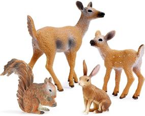 img 3 attached to Charming Woodland Creatures: Miniature Figurines and Action Figures - UANDME Collection