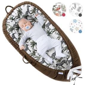 img 4 attached to 👶 Pillani Baby Lounger - Breathable Co Sleeper for Newborns and Infants, 0-12 Months, Cosleeping in Bed - Portable Toddler Sleep Bassinet, Infant Pillow Cosleeper