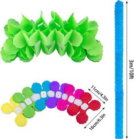 img 3 attached to Colorful Four-Leaf Clover Garland for Rainbow Party & Classroom Decoration - Pack of 10 by RUBFAC