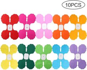 img 2 attached to Colorful Four-Leaf Clover Garland for Rainbow Party & Classroom Decoration - Pack of 10 by RUBFAC