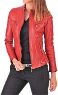 aaron craft womens lambskin leather women's clothing for coats, jackets & vests logo