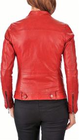 img 1 attached to Aaron Craft Womens Lambskin Leather Women's Clothing for Coats, Jackets & Vests